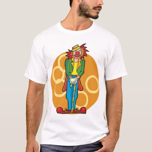 Whimsical Cartoon Clown met felle kleuren T-shirt (Voorkant)