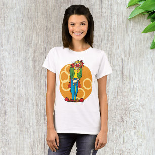 Whimsical Cartoon Clown met felle kleuren T-shirt