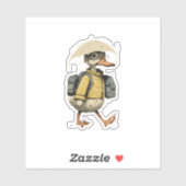 Whimsical Cartoon Duck Sticker (Vel)