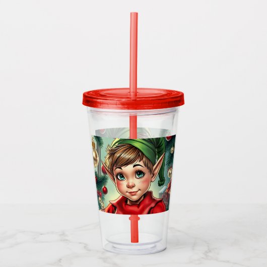 Whimsical Cartoon Elf | Christmas   Acryl Drinkbeker (Voorkant)