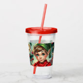 Whimsical Cartoon Elf | Christmas   Acryl Drinkbeker (Achterkant)