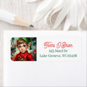 Whimsical Cartoon Elf | Christmas Etiket (Insitu)