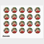 Whimsical Cartoon Elf | Christmas Ronde Sticker (Vel)