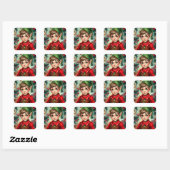 Whimsical Cartoon Elf | Christmas Vierkante Sticker (Vel)