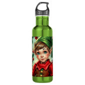 Whimsical Cartoon Elf | Christmas   Waterfles (Voorkant)