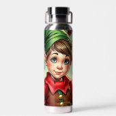 Whimsical Cartoon Elf | Christmas Waterfles (Achterkant)