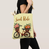 Whimsical Cartoon Fiets Canvas tas (Dichtbij)