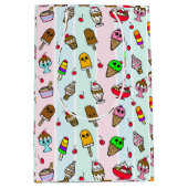 Whimsical Cartoon Ice Cream Birthday Medium Cadeauzakje (Voorkant)