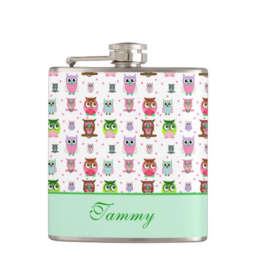 Whimsical Cartoon Ownership Drink Flask Heupfles (Voorkant)