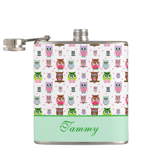 Whimsical Cartoon Ownership Drink Flask Heupfles (Geopend)