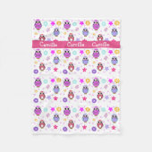 Whimsical Cartoon Ownership Fleece Blanket (Voorkant)