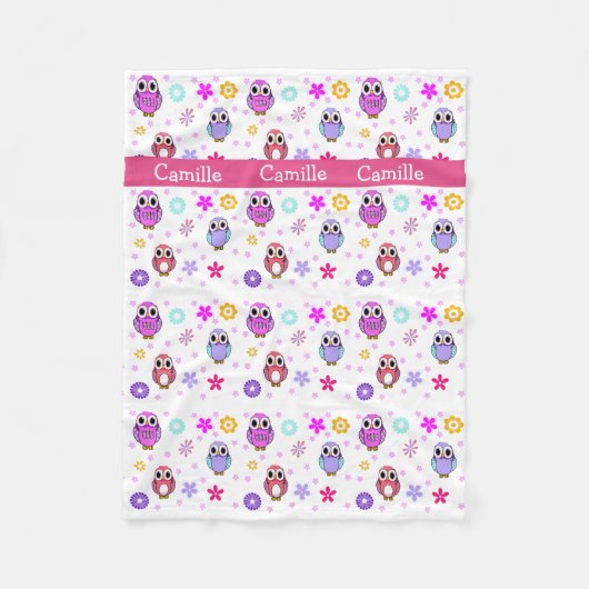 Whimsical Cartoon Ownership Fleece Blanket (Voorkant)