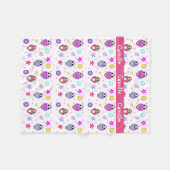Whimsical Cartoon Ownership Fleece Blanket Deken (Voorkant (Horizontaal))