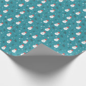 Whimsical Cartoon Sneeuwmannen in de Winter Cadeaupapier (Hoek)