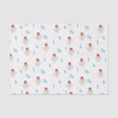 Whimsical Cartoon Sneeuwmannen in Witte Winter Tissuepapier (Voorkant)