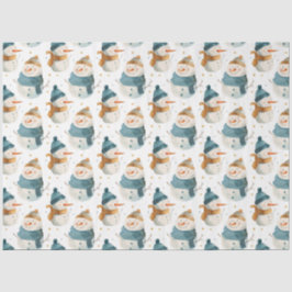 Whimsical cartoon sneeuwpoppen tissuepapier