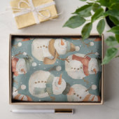 Whimsical cartoon sneeuwpoppen tissuepapier (Geschenk)