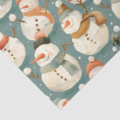 Whimsical cartoon sneeuwpoppen tissuepapier (Detail)