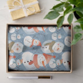 Whimsical cartoon sneeuwpoppen tissuepapier (Geschenk)