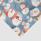 Whimsical cartoon sneeuwpoppen tissuepapier (Detail)