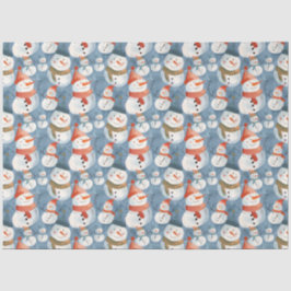 Whimsical cartoon sneeuwpoppen tissuepapier