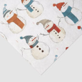 Whimsical cartoon sneeuwpoppen tissuepapier (Detail)