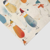 Whimsical cartoon sneeuwpoppen tissuepapier (Detail)