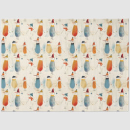 Whimsical cartoon sneeuwpoppen tissuepapier