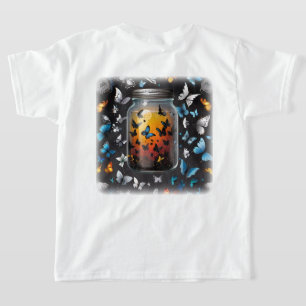 Whimsical Cartoon vlinder T-shirt Design