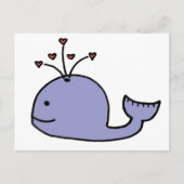Whimsical Cartoon Whale Briefkaart (Voorkant)