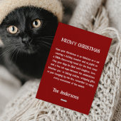 Whimsical Cartoon Xmas Cute Cats Meowy Christmas  Feestdagenkaart