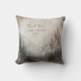 Whimsical Castle Forest Wedding Sticker Kussen