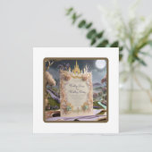 Whimsical Castle Huwelijksuitnodiging: een sprookj Kaart (Staand voorkant)