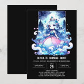 Whimsical Castle Prinses Verjaardag Kaart (Voorkant / Achterkant)