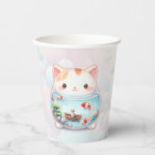 Whimsical Cat Adventure Papieren Bekers (Voorkant)