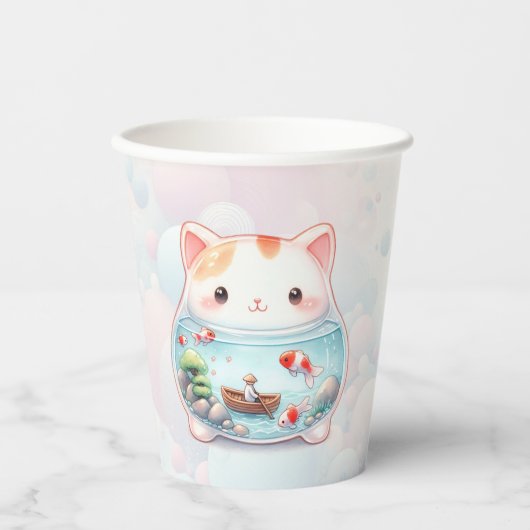 Whimsical Cat Adventure Papieren Bekers (Voorkant)