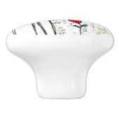 Whimsical Cat and Bee door Knob Keramische Knop (Zijkant)