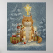  Whimsical cat and mose Storybook kids Poster (Voorkant)