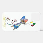 Whimsical Cat and Mouse met ballonnen Case-Mate iPhone Case (Achterkant (horizontaal))