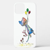 Whimsical Cat and Mouse met ballonnen Case-Mate iPhone Case (Achterkant)