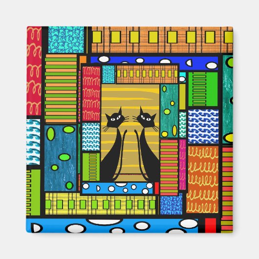 Whimsical Cat Art Gifts Magneet (Voorkant)