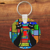 Whimsical Cat Art Gifts Sleutelhanger (Voorkant)
