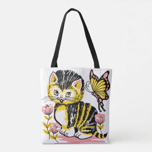 Whimsical Cat Art Tas – Stijlvol en functioneel (Achterkant)