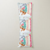 Whimsical Cat Birthday Celebration Lichaamskussen (Voorkant Verticaal)