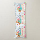 Whimsical Cat Birthday Celebration Lichaamskussen (Achterkant (Verticaal))