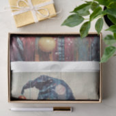 Whimsical Cat Decoupage Tissuepapier (Geschenk)