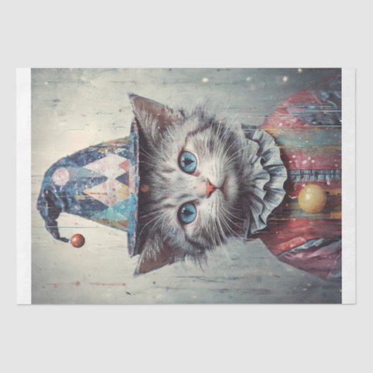 Whimsical Cat Decoupage Tissuepapier (Voorkant)