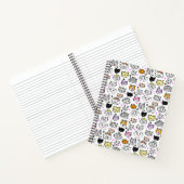 Whimsical Cat Faces Pattern Notitieboek (Binnen)
