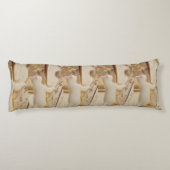Whimsical Cat Harpist Body Pillow Lichaamskussen (Achterkant)