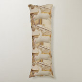 Whimsical Cat Harpist Body Pillow Lichaamskussen (Voorkant Verticaal)